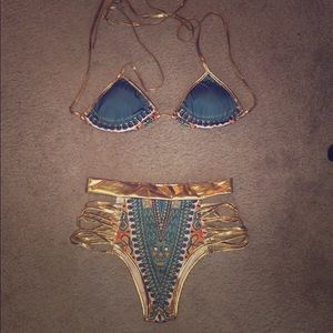 Metallic Gold Cleopatra Bikini